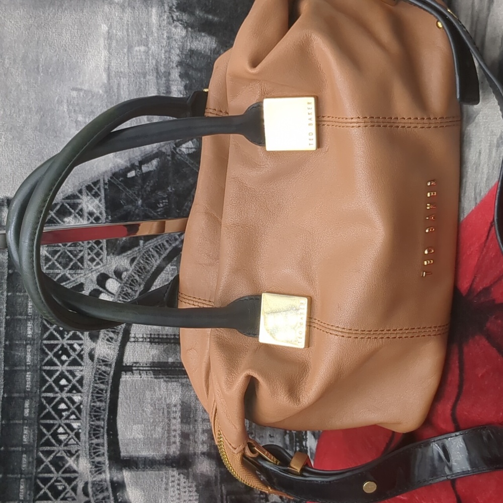 Ted Baker Tan & Black Leather Handbag